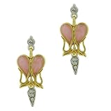 Antiquities Couture Art Deco Crystal Heart Earrings