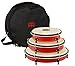 Meinl Percussion PL-SET Traditional Frame Drum Set with Bag: 8, 10, and 12-Inch, Red