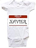 HELLO MY NAME IS XAVIER - Name-series - White Or Blue Onesie / Baby T-shirt