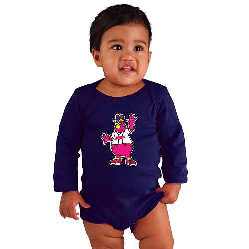 Cleveland Indians Long Sleeve Mascot Creeper By Soft As A Grape 18 Months