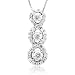 14k White Gold 3 Stone Journey Diamond Pendant Necklace (GH, SI-I, 0.50 carat)