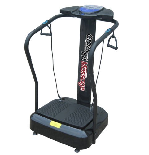 Gym Master Black Crazy Fit Vibration Power Plate - NEW 2011 MODEL With 99 Speeds and 1500W Motor - Semi Commercial Use with MP3 and Silent Drive Motor