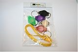 BagNow - LED Keyring Flashlights - Pack of 5 With 28 Yellow Lanyard