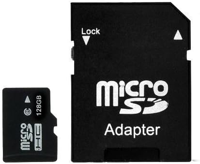 1 X 128 GB Class 10 microSDHC Memory Card for Smartphones, Tablets, Cameras, GPS - with SD Adapter