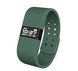 Atecher® Bluetooth 4.0 Smart Wristband - Activity Tracker Sleep Monitor Heart Rate Measuring Health Care WristWatch Smartband for Android Phone Samsung GALAXY Note 3/Samsung GALAXY S4 S5/Samsung GALAXY Grand 2/GALAXY S4/HTC One/Moto X/Nexus 5/Sony Xperia Z1/LG G2 Lumia1520 and Apple iPhone iphone(4/4S/5/5C/5S/6/6Plus)-Armygreen