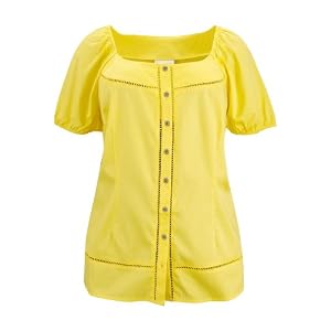 Buy Avenue Plus Size Detailed Sateen Shirt by Avenue