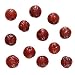 Red Brown Jade Serpentine Carved Round Beads 14mm (12 Beads)