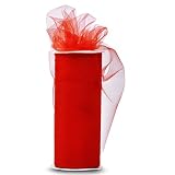 Expo Classic Tulle Spool of 25-Yard, Red