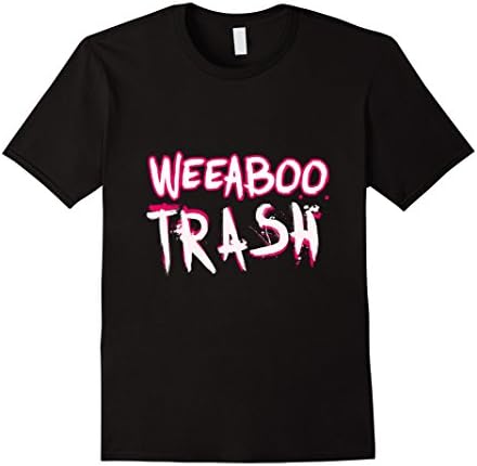 Men's Weeaboo Trash Anime T-shirt Medium Black