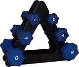 Neoprene Dumbbell Set- 2, 4, 6 LB w/ Rack