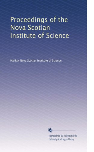 Proceedings of the Nova Scotian Institute of Science