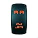STVMotorsports Laser Orange Rocker Switch Rear Lights 20A 12V On/Off LED Lights