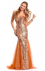 Mermaid Crystal Lace Applique Crystals Beaded Chiffon/Taffeta/Tulle Cocktail  Dress