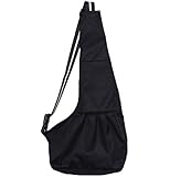 Inviktus Black Oxford Cloth Sling Pet Dog Cat Carrier Bag (Small)