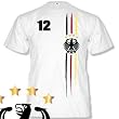 FUSSBALL EM 2012 DEUTSCHLAND mit WUNSCHZAHL ... FAN T-Shirt Gr. S bis XXL