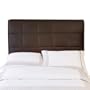 BackDrop Tufted Faux Leather King Headboard, Chocolate