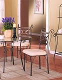 Set of 4 Wrought Iron Dining Chairs