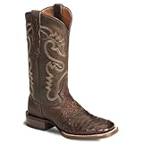 Dan Post Women's Junction Ostrich Cowgirl Boot Wide Square Toe Tobacco 8 M US