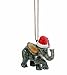 ELEPHANT Baby w/SANTA HAT Christmas Ornament Figurine MINIATURE Porcelain NORTHERN ROSE New R304