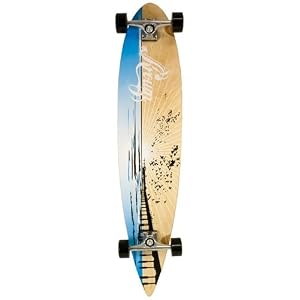 Krown Longboards Pin Tail Wood Sunset Complete by 