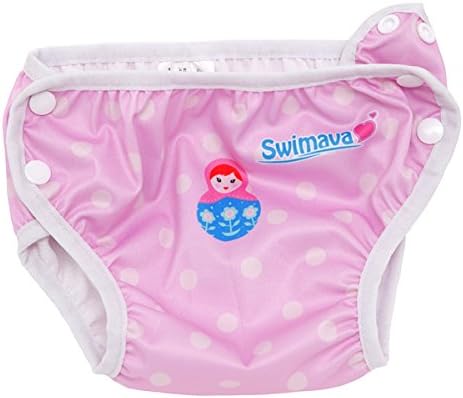Swimava S1 Deluxe Swim Diaper (Size L) 3-24 months (Pink Doll)
