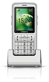 Emporia Safety Plus Handy (6 cm (2,4 Zoll) mit TFT Farbdisplay, Notruf-Funktion und  GPS Ortung, Fallsensor, mobiler Notrufuhr und Tischladestation) silber