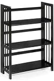Folding/stacking Bookcase 35"w Black