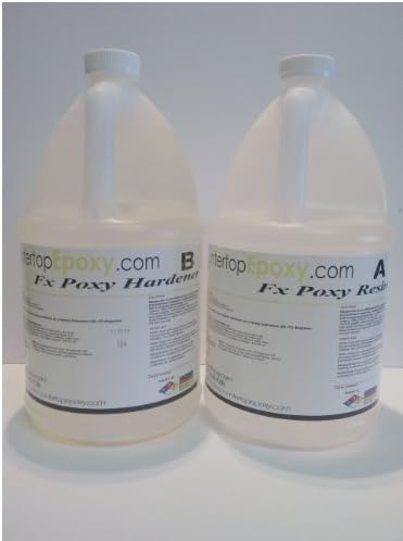 Epoxy Resin Premium 1 Gallon Ultra Clear UV Resistant Epoxy (20-25 Sq Ft) Countertops, Table Tops, Bartops