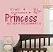 NOT EASY BEING A PRINCESS girl wall quote sticker graphic vinyl home kid decor