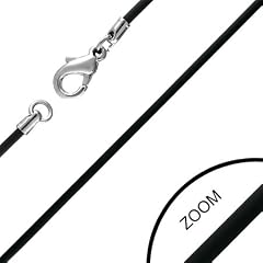 Halskette Kautschuk LKR 23 bk3 2mm Kautschuk-Kette Schwarz Halsband 60 cm