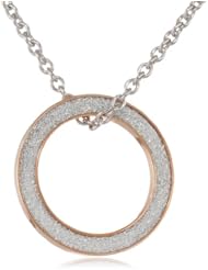 Rebecca "Soleil" Two-Tone Rose Gold Shimmering Hoop Necklace