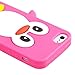 New Cute Penguin Silicone Soft Case Cover for Apple iPhone 5 Hot Pink