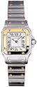 Cartier Women's Santos 18K Gold and Stainless Steel Watch #W20012C4