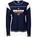 Reebok Chicago Bears Ladies Navy Blue Gemini Too Long Sleeve T-shirt
