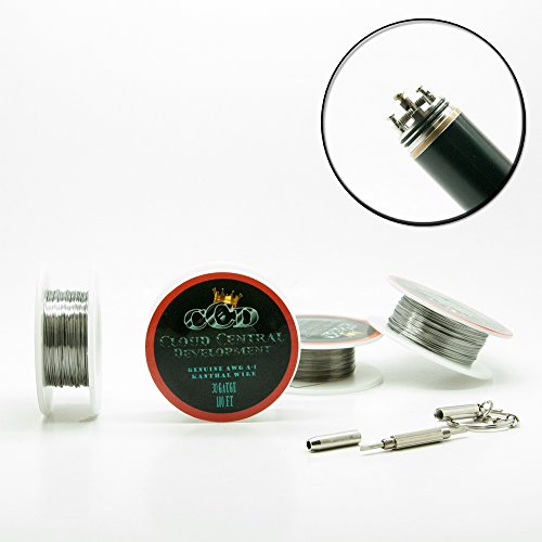 GENUINE CLOUD CENTRAL PREMIUM 30 GAUGE 0.254 mm AWG A1 KANTHAL WIRE 100' ROLL 8.36 OHMS/FT RESISTANCE w/ RBA RDA MULTI-TOOL