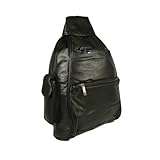 Lambskin Leather Triangular Backpack Sling Purse w/ Cell Phone Case