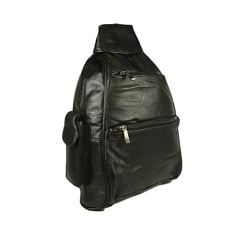 Lambskin Leather Triangular Backpack Sling Purse w/ Cell Phone Case Lambskin Leather Triangular Backpack Sling Purse w/ Cell Phone Case