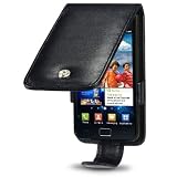 SAMSUNG i9100 GALAXY S II HANDY TASCHE LEDER TASCHE CASE HÜLLE IN SCHWARZ