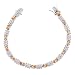 Oval Link Champagne Gemstone CZ Diamond Bracelet