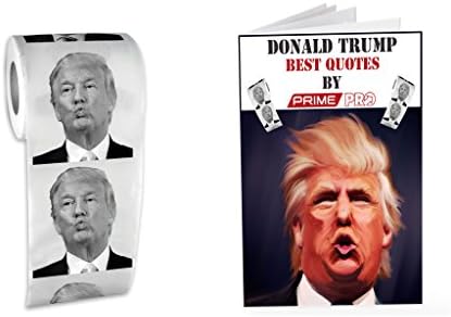 Donald Trump Toilet Paper- Highly Collectible Novelty Toilet Paper - Funny for Democrats or Republicans - Give the Gift of Laughter- Funniest Political Gift of 2016 - Ebook with Donald's best Quotes!