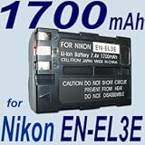 HQRP Replacement EN-EL3E ENEL3E Digital Camera BATTERY with Cover for NIKON D200, D-200, D100, D-100, D80, D-80, D70S, D70, D-70, D50, D-50 plus HQRP Black Mini Tripod and HQRP Carrying Bag
