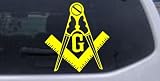 Thumbnail image for Yellow 12in X 12.9in — Masonic Square and Compass Car…
