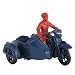 Retro Plastic Motorcycle with Sidecar and Rider 1:24 Scale ~ Toysmith Reissue of 1950 Thomas Toy