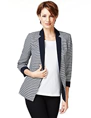 Notch Lapel Narrow Striped Tailored Jacket