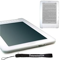 Clear Transparent Silicone Skin Cover Case Protector for Amazon Kindle DX includes a 4 inch Determination Hand Strap