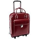 McKleinUSA LA GRANGE 96496 Red Leather Vertical Detachable-Wheeled Ladies' Briefcase
