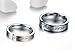 U2U Jewelry Steel 0102 Clear CZ Couples Engagement Wedding Bands Rings For Men Women