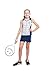 Street Tennis Club Girls Dress Set with Sleeveless Racerback Top and Tennis Skirt with Undershorts (Age 4-5), X-Small