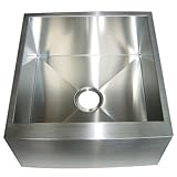 IMAGE OF Elements of Design KUF212110BN 18 Gauge Single Bowl Stainless Steel Farm-House Kitchen Sink, Brushed Nickel