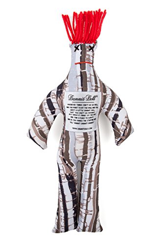 Dammit Doll - Classic Dammit Doll - Artiste Modern - Birch Bark , Red Hair - Stress Relief, Gag Gift